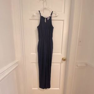 Navy blue sleeveless jumpsuit, cotton, by Alya (Dillard)